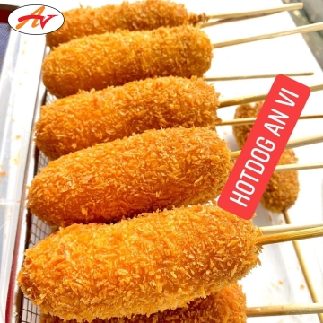 Hotdog phô mai xúc xích