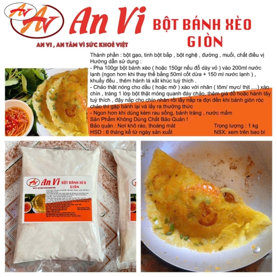 Bột Bánh Xèo Trộn Sẵn An Vi - 1kg